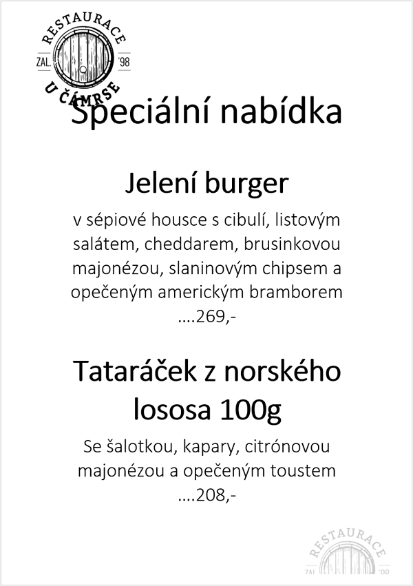 Specialní nabídka